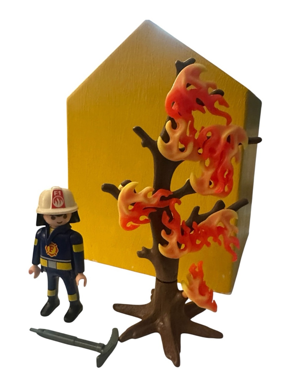 Playmobil 9093 Firefighter with Burning Tree Set